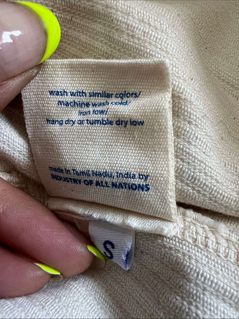 Like New! UNBLEACHED/UNDYED 100% Organic Indian Cotton Cord Drawstring S - Picture 6 of 9